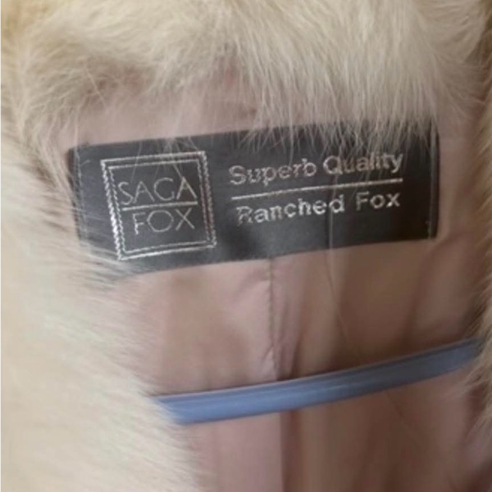 Saga Furs Cream and Light Brown Fur Ski Jacket - Picture 4 of 5